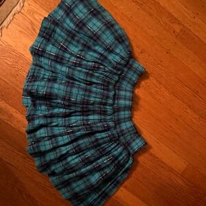Plaid Blue Teal VS PINK RARE skirt - Women's Casual Pleated Skirt